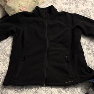 Classic Black Full-Zip Fleece Jacket